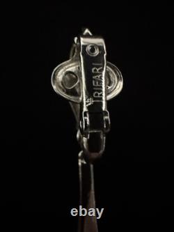 TRIFARI Lightning 1961 Drop Earrings Crystal Rhinestones Rhodium Alfred Philippe