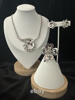 TRIFARI Lucky Clover Book Alfred Philippe Rhodium Rhinestones PAT PEND withBox