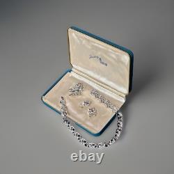 TRIFARI Lucky Clover Book Alfred Philippe Rhodium Rhinestones PAT PEND withBox