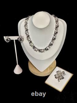 TRIFARI Lucky Clover Book Alfred Philippe Rhodium Rhinestones PAT PEND withBox