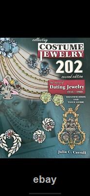 TRIFARI Lucky Clover Book Alfred Philippe Rhodium Rhinestones PAT PEND withBox