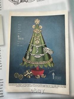 TRIFARI Lucky Clover Book-Set 1950 Alfred Philippe Gold-Trifanium PAT PEND