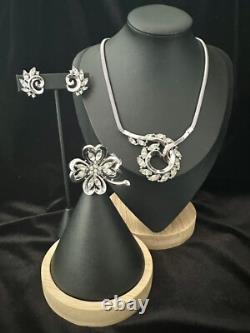 TRIFARI Lucky Clover Book-Set Alfred Philippe Silver-Trifanium PAT PEND