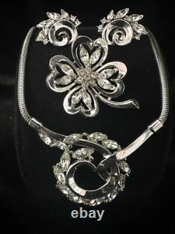 TRIFARI Lucky Clover Book-Set Alfred Philippe Silver-Trifanium PAT PEND