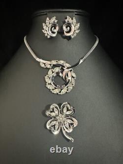 TRIFARI Lucky Clover Book-Set Alfred Philippe Silver-Trifanium PAT PEND