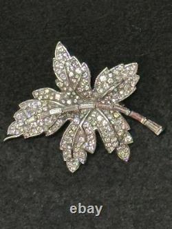TRIFARI Maple Leaf Set Alfred Philippe Earrings Brooch Silver-Trifanium Book