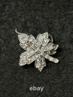 TRIFARI Maple Leaf Set Alfred Philippe Earrings Brooch Silver-Trifanium Book