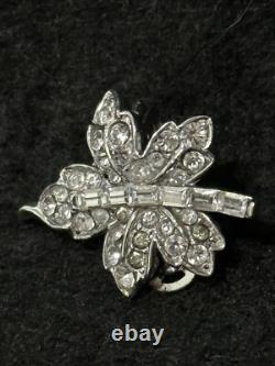 TRIFARI Maple Leaf Set Alfred Philippe Earrings Brooch Silver-Trifanium Book