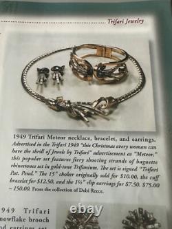 TRIFARI Meteor Set Trifanium Alfred Philippe Baguettes Rhinestones PAT PEND