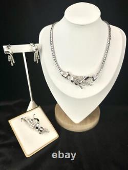 TRIFARI Meteor Set Trifanium Alfred Philippe Baguettes Rhinestones PAT PEND