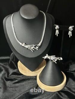 TRIFARI Meteor Set Trifanium Alfred Philippe Baguettes Rhinestones PAT PEND