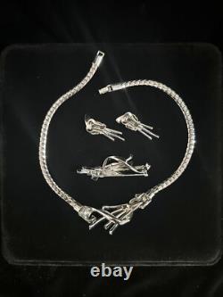 TRIFARI Meteor Set Trifanium Alfred Philippe Baguettes Rhinestones PAT PEND