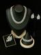 TRIFARI Navette Crystal Rhinestones Rhodium Parure Alfred Philippe PAT PEND Box