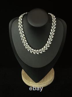 TRIFARI Navette Crystal Rhinestones Rhodium Parure Alfred Philippe PAT PEND Box