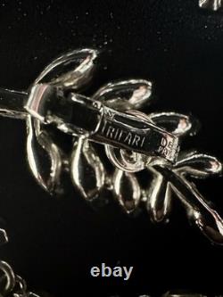 TRIFARI Navette Crystal Rhinestones Rhodium Parure Alfred Philippe PAT PEND Box