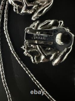 TRIFARI Navette Sapphire 1950-1951 Parure Alfred Philippe Rhodium PAT PEND withBox