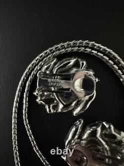 TRIFARI Navette Sapphire 1950-1951 Parure Alfred Philippe Rhodium PAT PEND withBox