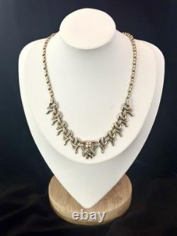 TRIFARI Necklace Ribbons Rhinestones Alfred Philippe Gold-Trifanium Pave' Crown