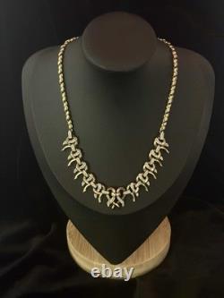 TRIFARI Necklace Ribbons Rhinestones Alfred Philippe Gold-Trifanium Pave' Crown