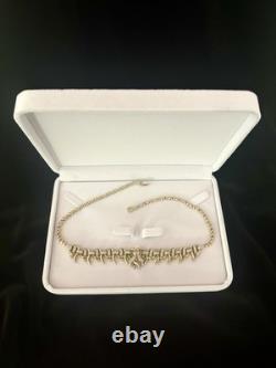 TRIFARI Necklace Ribbons Rhinestones Alfred Philippe Gold-Trifanium Pave' Crown