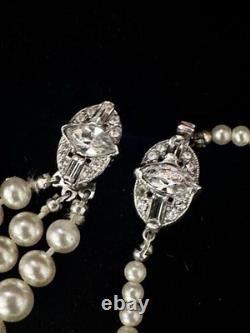 TRIFARI Orientique 1953 Parure Pearls Rhinestones Sterling A. Philippe READ