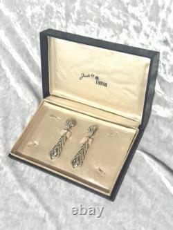 TRIFARI Peacock Drop-Dangle Earrings Alfred Philippe Rhodium Rhinestones