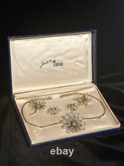 TRIFARI Petalettes Floral Set Alfred Philippe Gold-Trifanium Translucent 1949