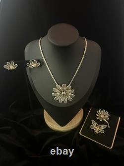 TRIFARI Petalettes Floral Set Alfred Philippe Gold-Trifanium Translucent 1949
