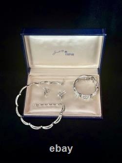 TRIFARI Premiere 1953 Set Crystal Baguettes Rhodium Alfred Philippe Box