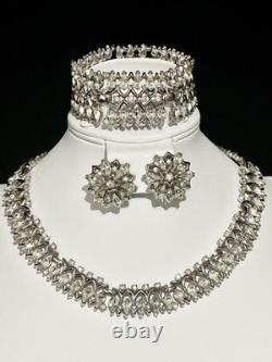 TRIFARI Queen Anne 1956 Set Crystal Rhinestones Alfred Philippe PAT PEND