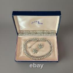 TRIFARI Queen Anne 1956 Set Crystal Rhinestones Alfred Philippe PAT PEND
