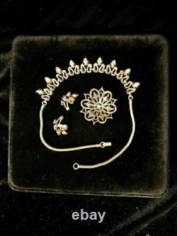 TRIFARI Queen Of Diamonds Set Alfred Philippe Trifanium Diamonds Emerald-Green