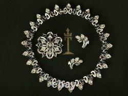 TRIFARI Queen of Diamonds Rhodium 1951 Crystal Rhinestones A. Philippe Box