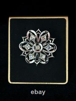 TRIFARI Queen of Diamonds Rhodium 1951 Crystal Rhinestones A. Philippe Box