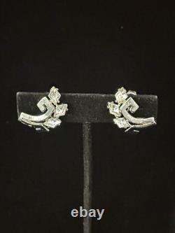 TRIFARI Queen of Diamonds Rhodium 1951 Crystal Rhinestones A. Philippe Box