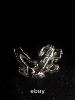 TRIFARI Queen of Diamonds Rhodium 1951 Crystal Rhinestones A. Philippe Box