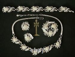 TRIFARI Radiance Thistle 1954 Set Rhinestones Rhodium Alfred Philippe Box