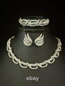 TRIFARI Reverie 1962 Set Crystal Rhinestones Rhodium Alfred Philippe PAT PEND