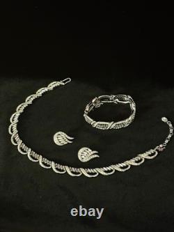 TRIFARI Reverie 1962 Set Crystal Rhinestones Rhodium Alfred Philippe PAT PEND