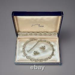 TRIFARI Reverie 1962 Set Crystal Rhinestones Rhodium Alfred Philippe PAT PEND