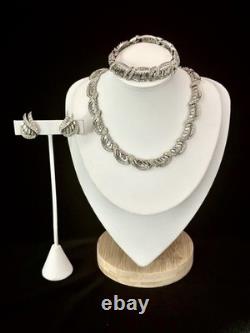 TRIFARI Reverie 1962 Set Crystal Rhinestones Rhodium Alfred Philippe PAT PEND