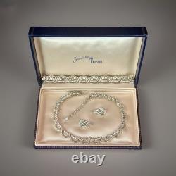 TRIFARI Reverie 1962 Set Crystal Rhinestones Rhodium Alfred Philippe PAT PEND