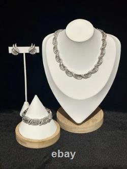 TRIFARI Reverie 1962 Set Crystal Rhinestones Rhodium Alfred Philippe PAT PEND