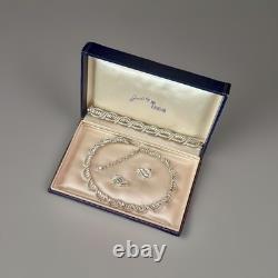 TRIFARI Reverie 1962 Set Crystal Rhinestones Rhodium Alfred Philippe PAT PEND