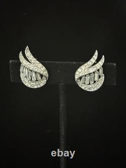 TRIFARI Reverie 1962 Set Crystal Rhinestones Rhodium Alfred Philippe PAT PEND