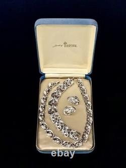 TRIFARI Rhodium Diamanté Alfred Philippe Earrings Bracelet Necklace PAT PEND Box
