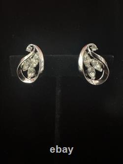 TRIFARI Rhodium Diamanté Alfred Philippe Earrings Bracelet Necklace PAT PEND Box