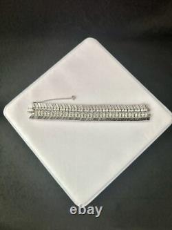 TRIFARI Rhodium Rhinestones Set Alfred Philippe Oval Rhinestones Crown withBox