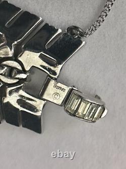 TRIFARI Rhodium Rhinestones Set Alfred Philippe Oval Rhinestones Crown withBox