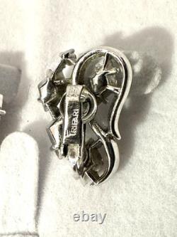 TRIFARI Rhodium Ruby-RED Diamonds Alfred Philippe Demi-Parure PAT PEND